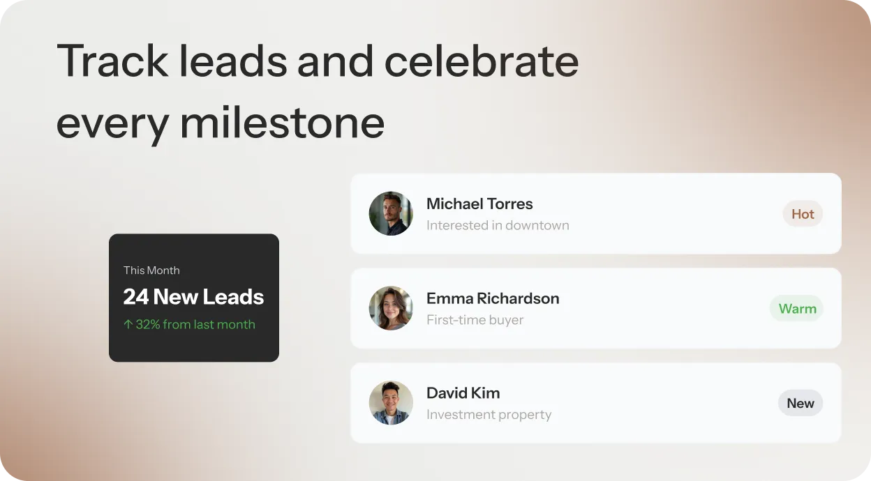 Track leads and celebrate every milestone