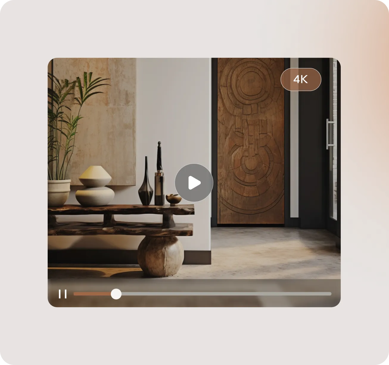 Present listings with cinematic 4K quality preview