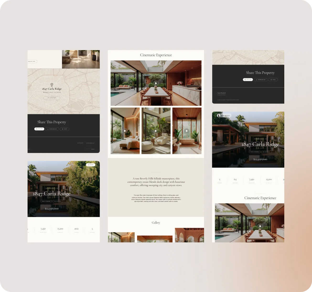 Luxury listing website preview