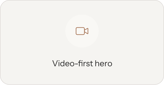 Video-first hero