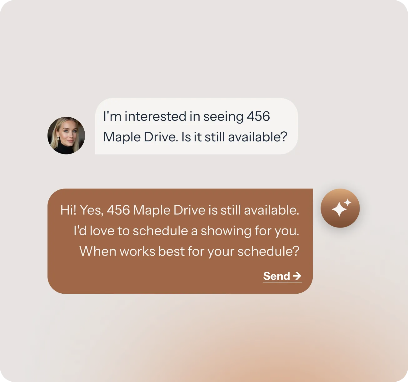 Get a suggested reply for every new lead preview