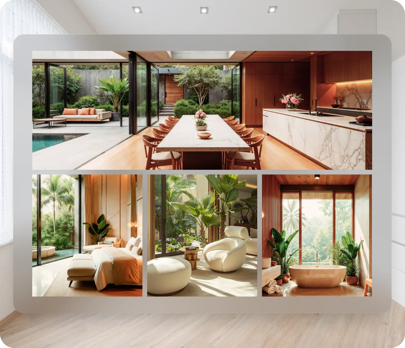 Best lens for real estate photography comparison showing interior property photography examples.