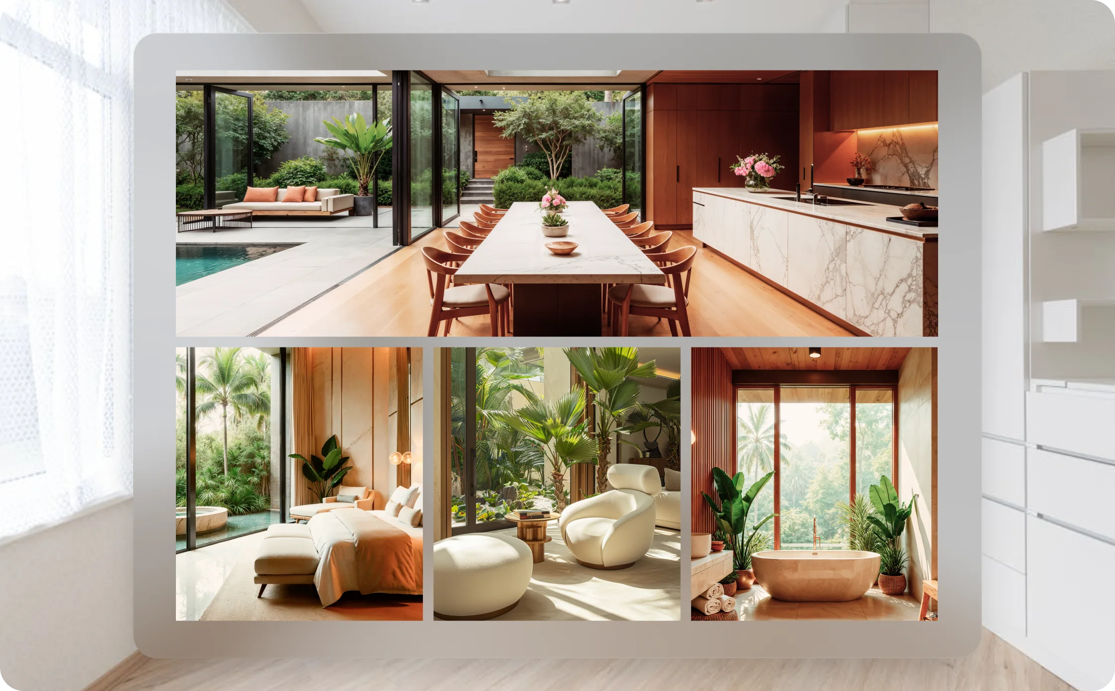 Best lens for real estate photography comparison showing interior property photography examples.