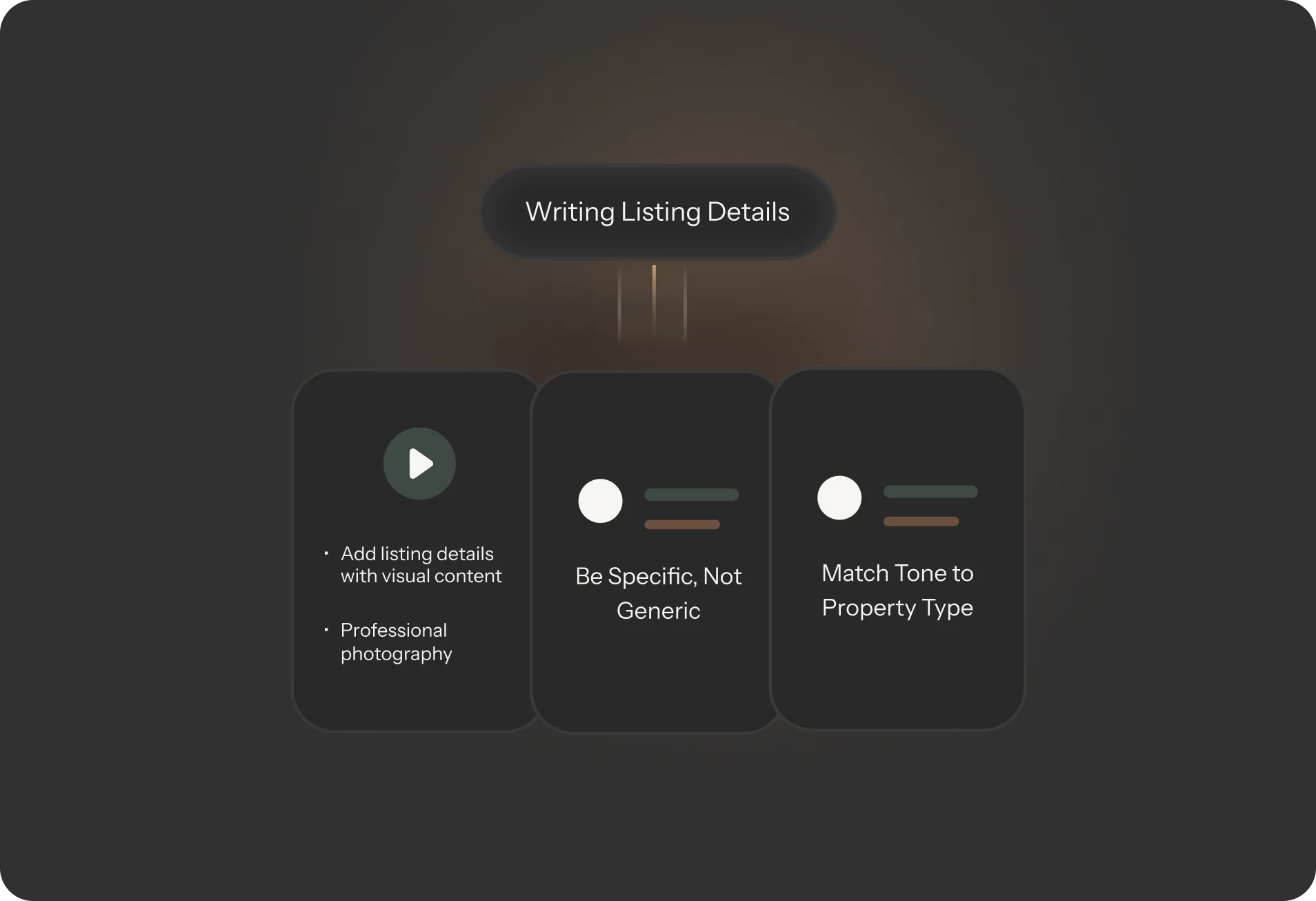 Listing details on property website showing tips for writing effective real estate listings.