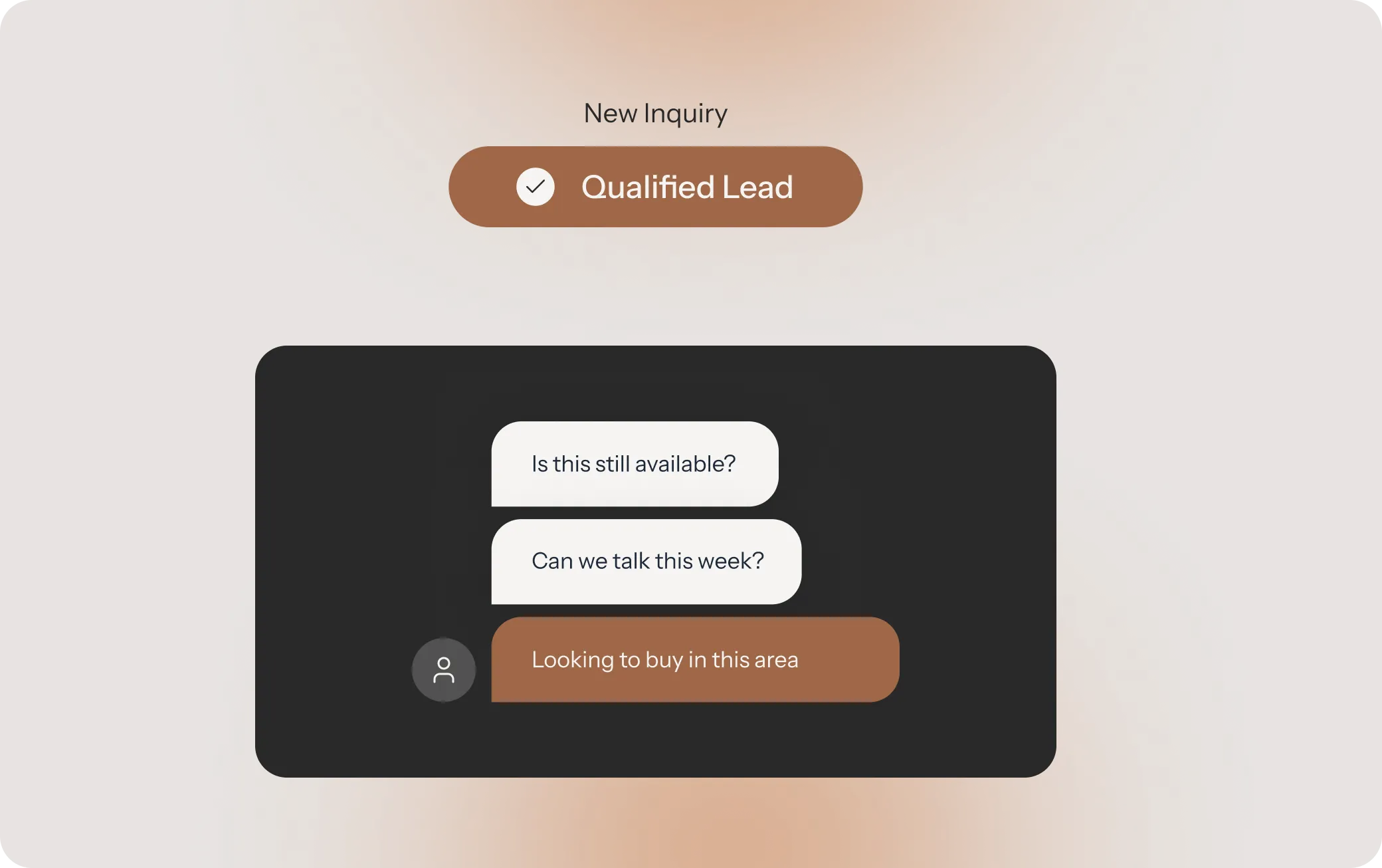 Real estate lead generation ideas for agents showing qualified leads through customer chat inquiries and conversations.