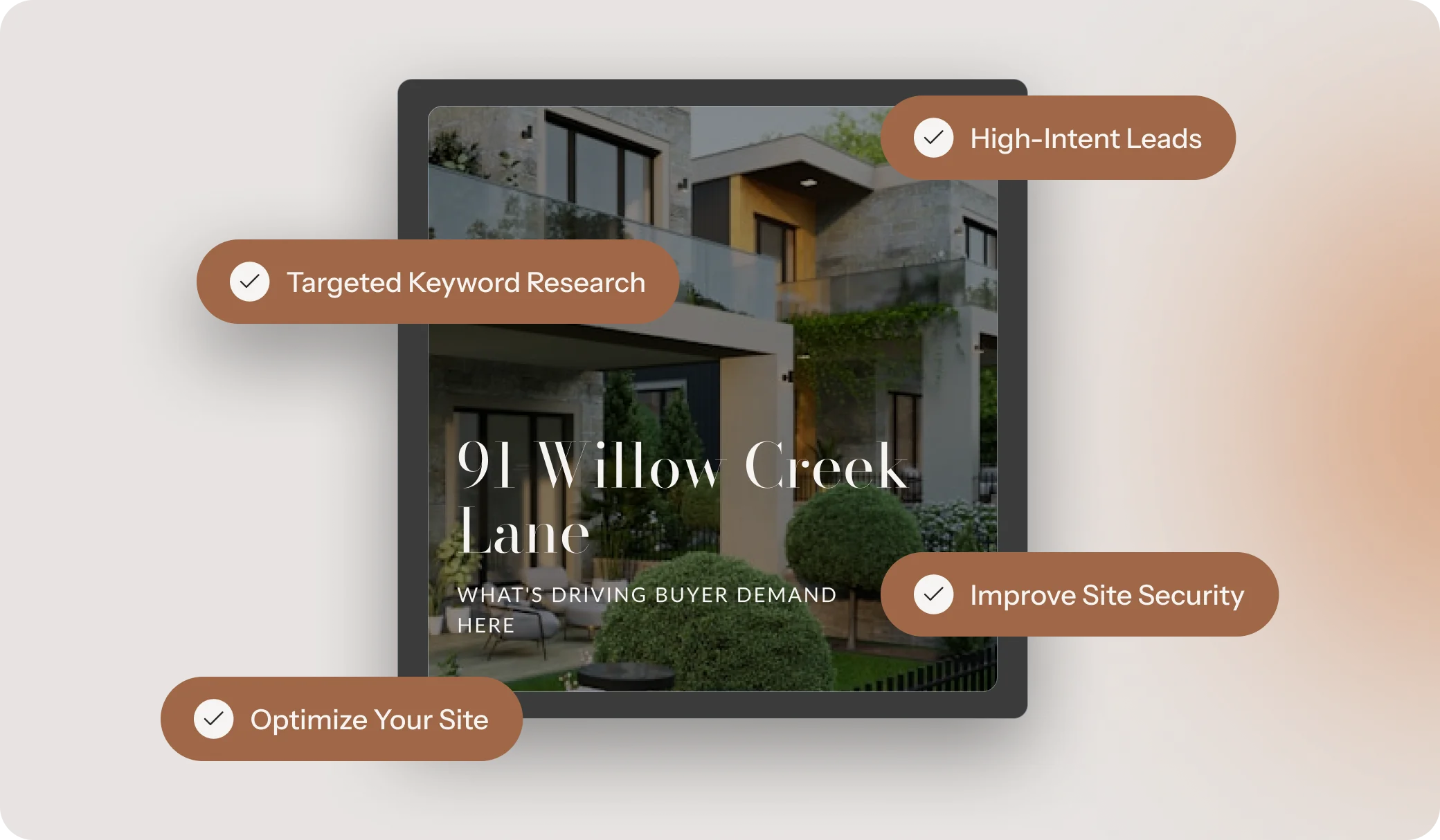 Real Estate SEO checklist for optimizing a property site with high-intent leads, keyword research, and security.