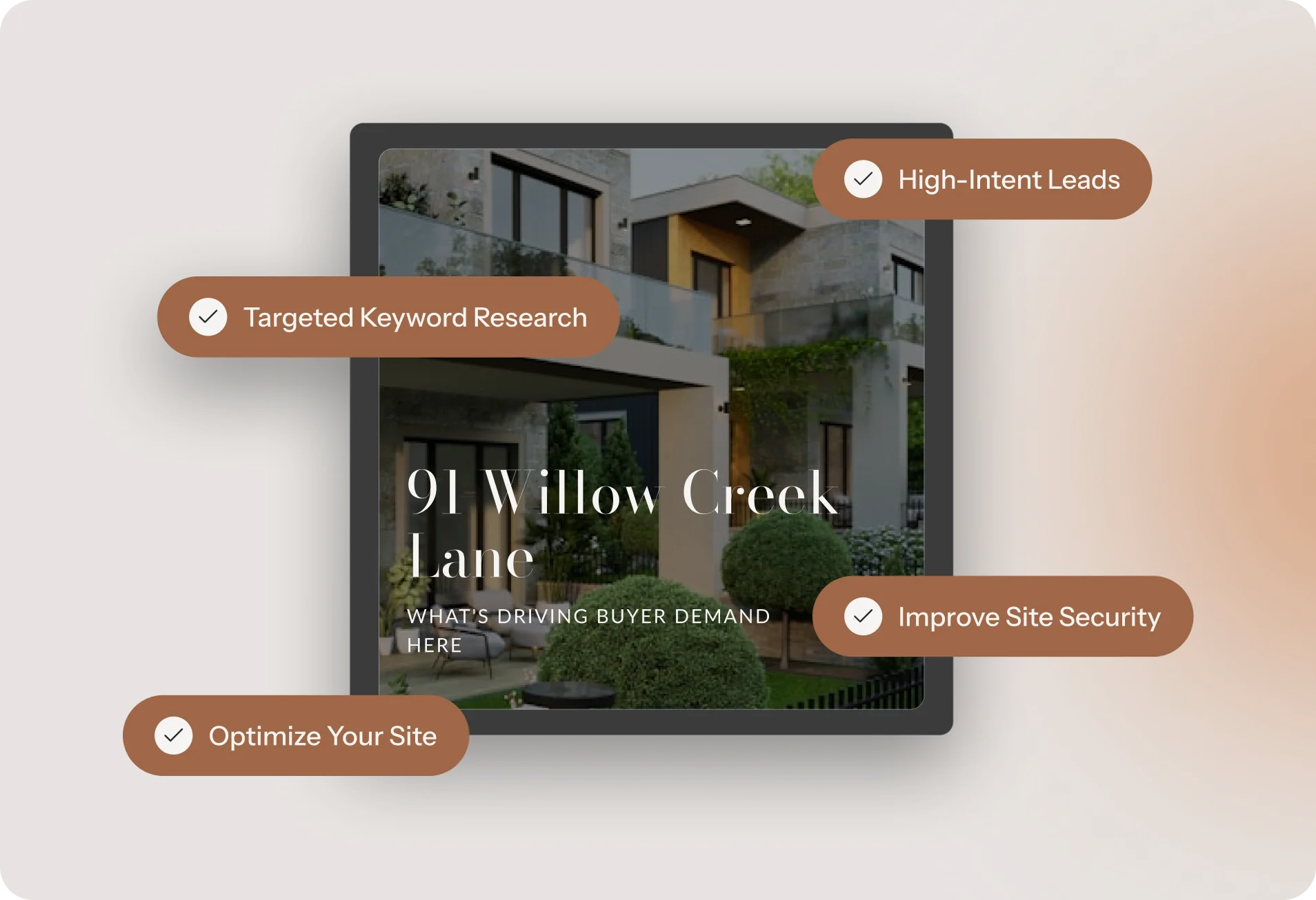 Real Estate SEO checklist for optimizing a property site with high-intent leads, keyword research, and security.