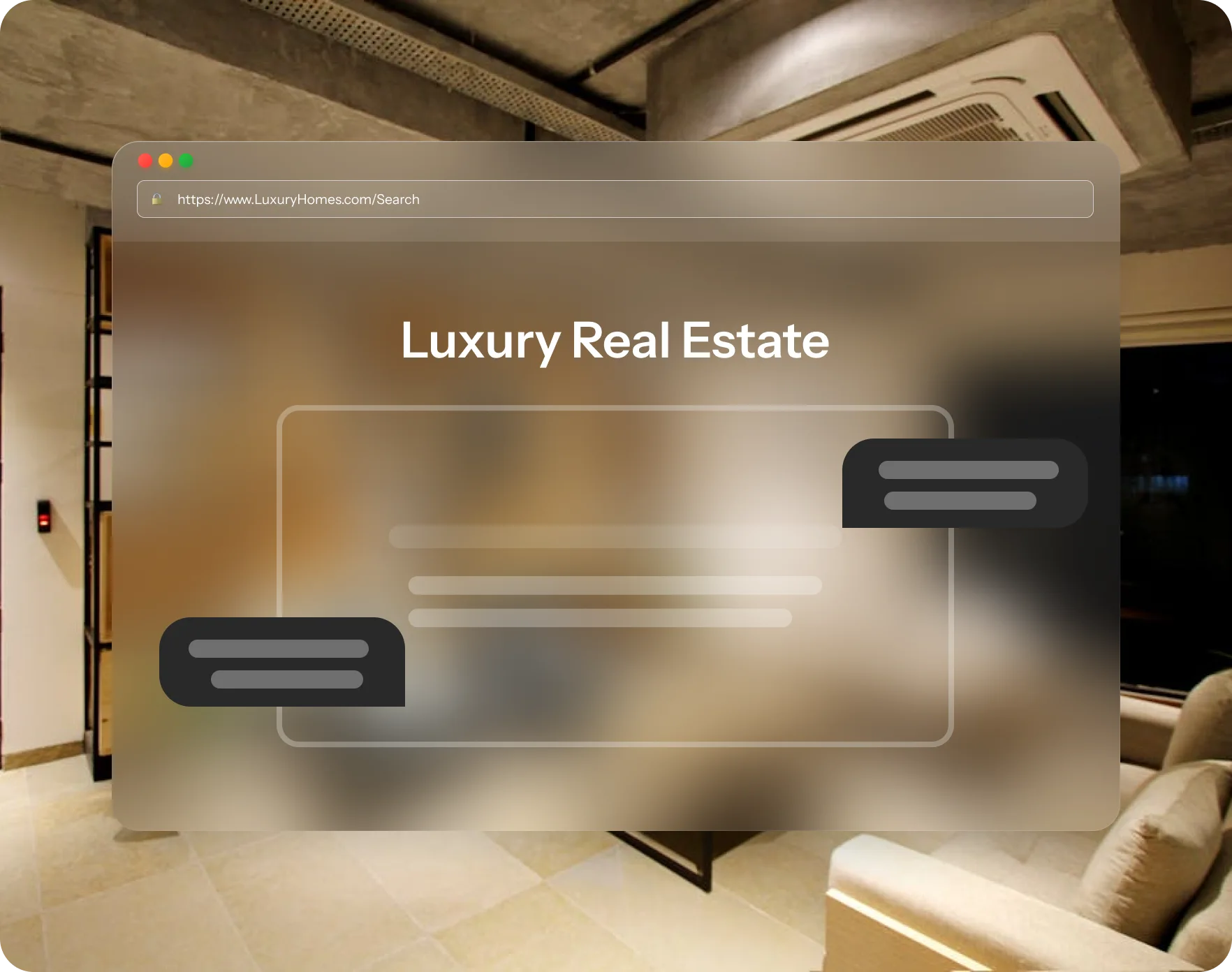 Luxury property website mockup highlighting Real estate slogans for luxury listings