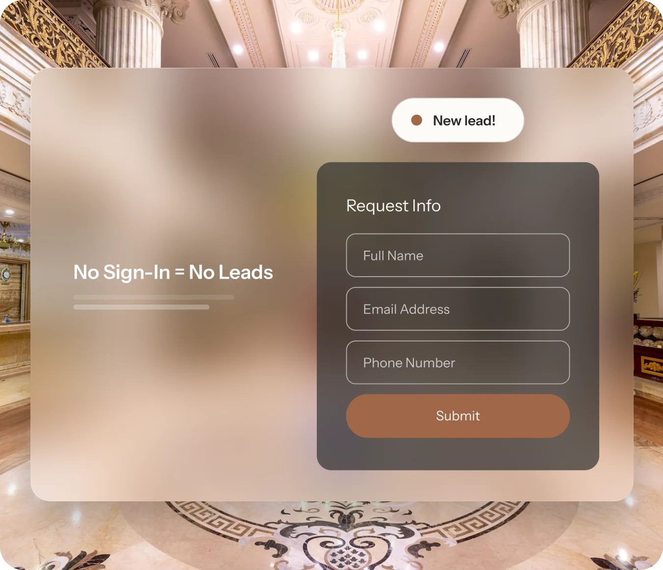 How to Capture Every Lead with a simple sign-in form for contact information.