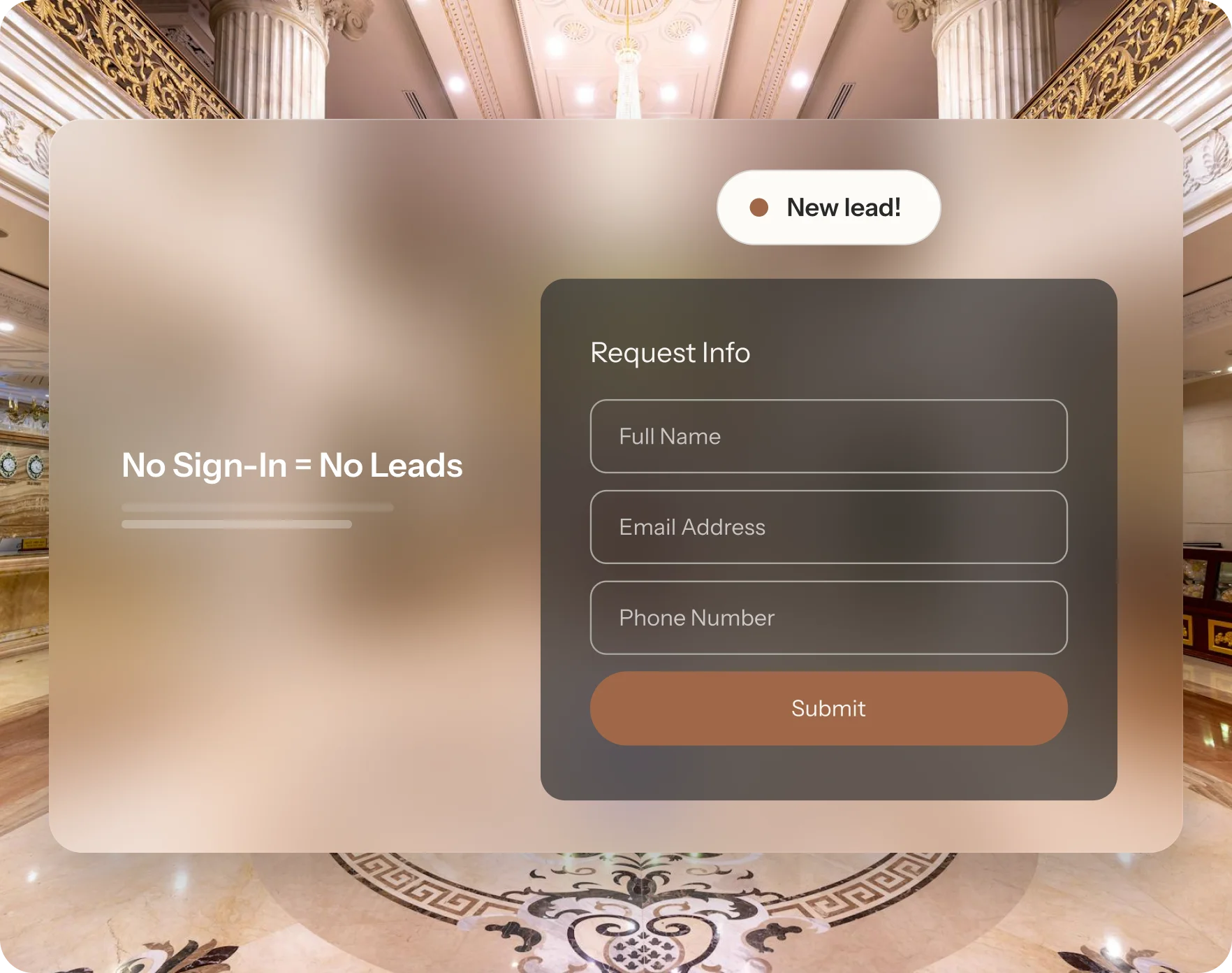 How to Capture Every Lead with a simple sign-in form for contact information.