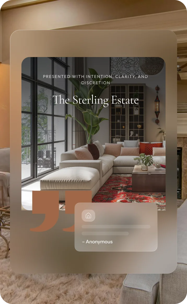 Real Estate Quotes featuring an elegant interior design and insightful perspectives on property investment.