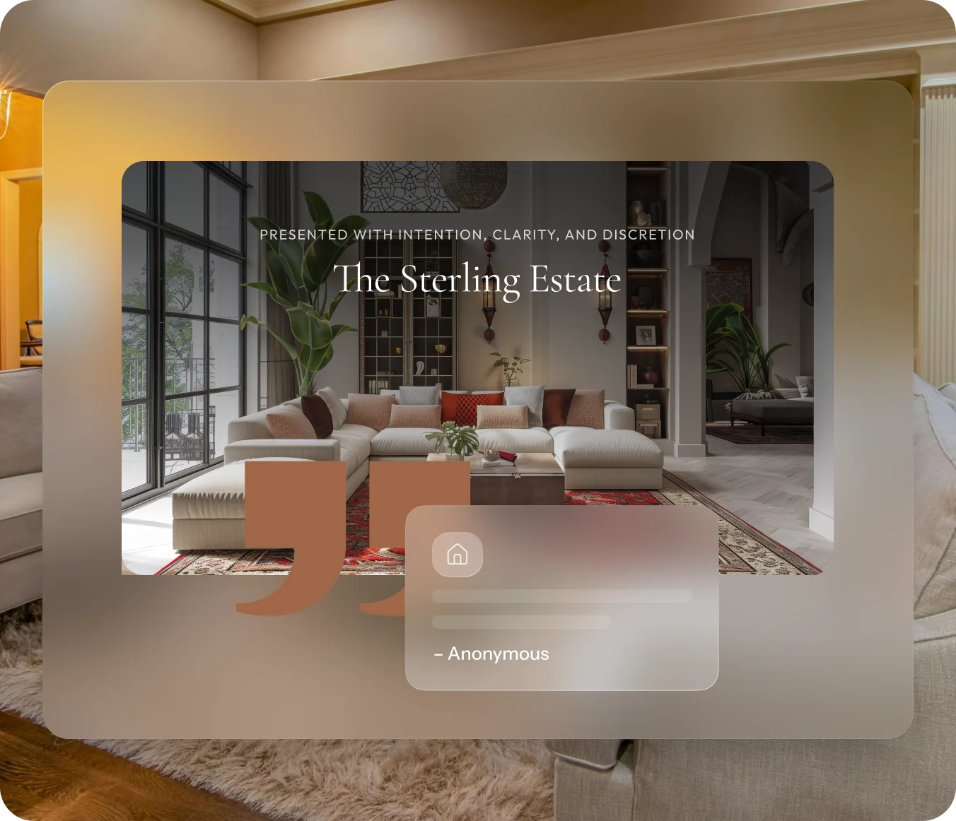 Real Estate Quotes featuring an elegant interior design and insightful perspectives on property investment.