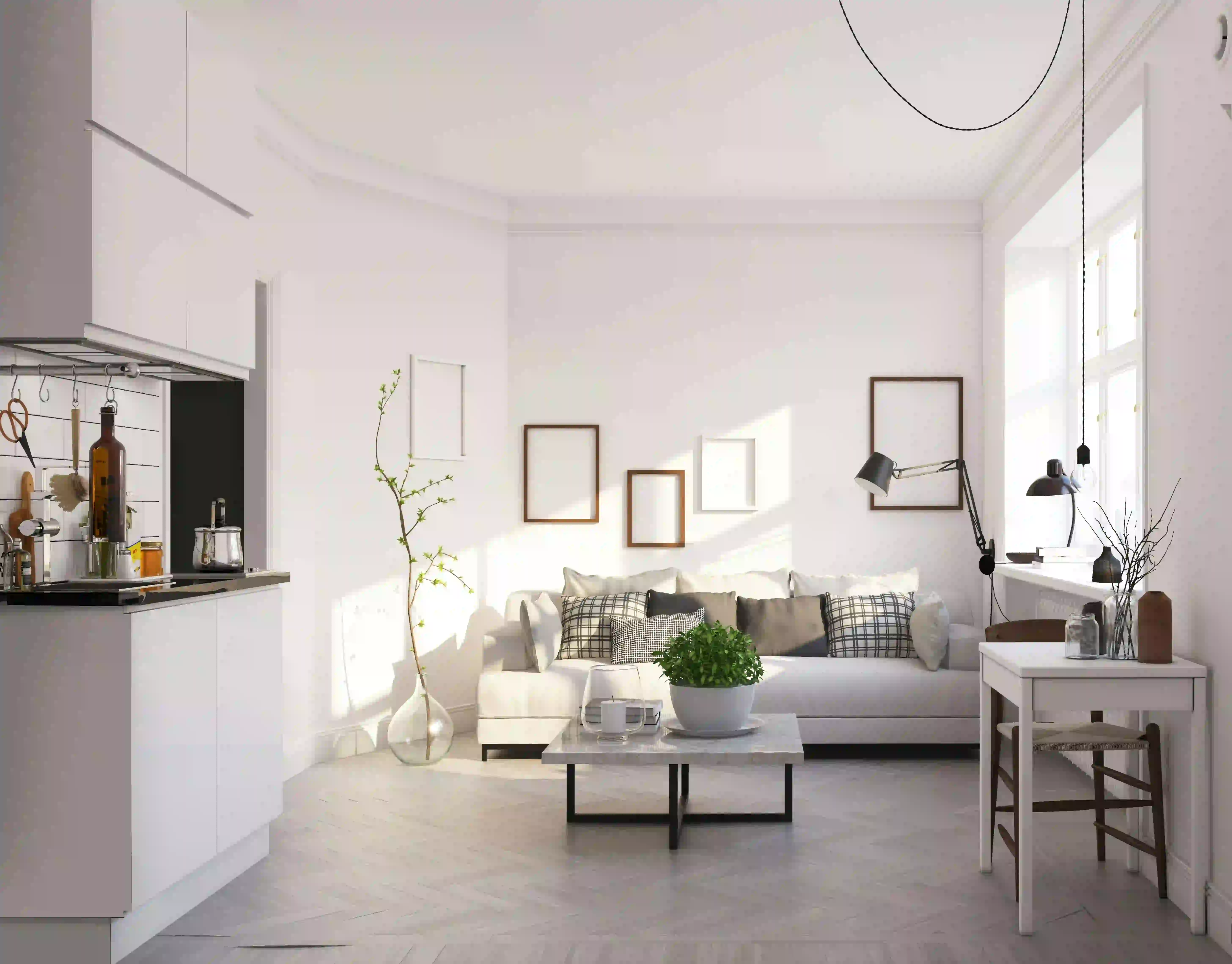 Bright modern living room featuring real estate agent sphere of influence email templates.