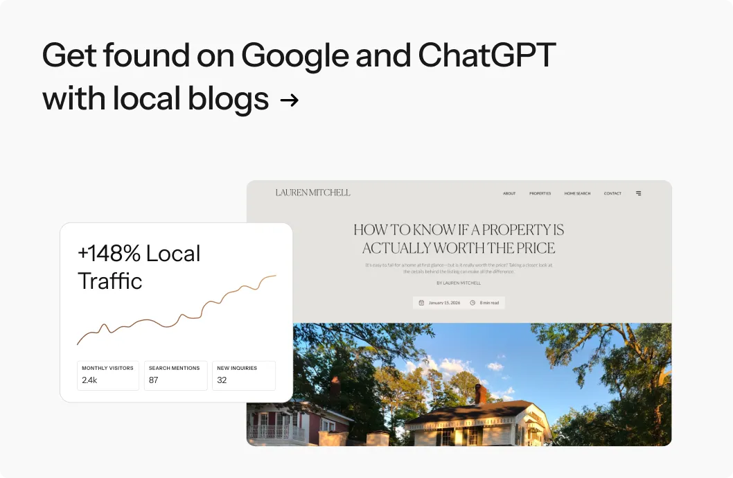 Get found on Google and ChatGPT with local blogs