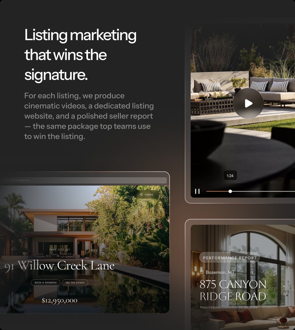 Listing marketing that wins the signature