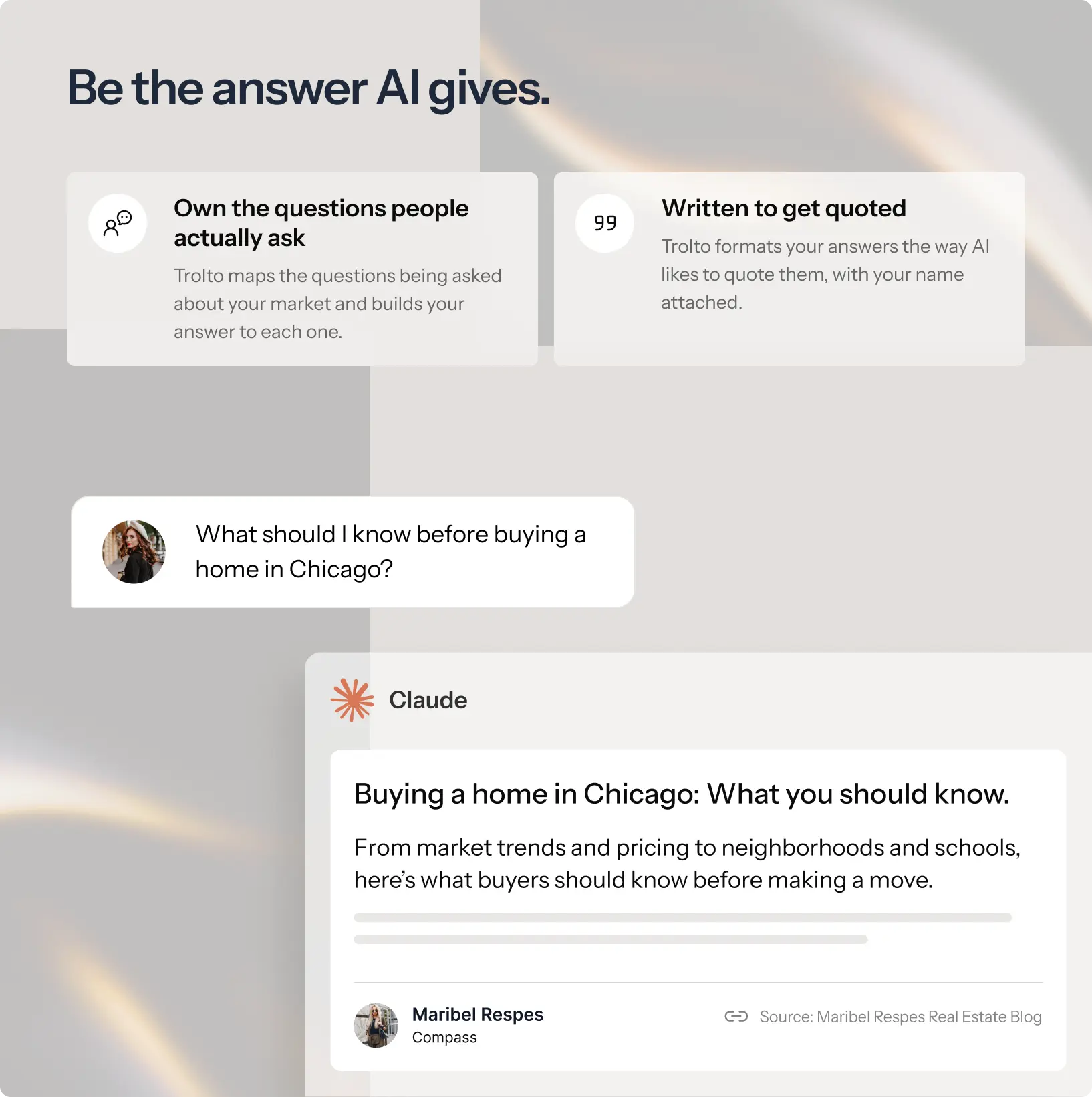 Trolto builds the answers AI reads about you