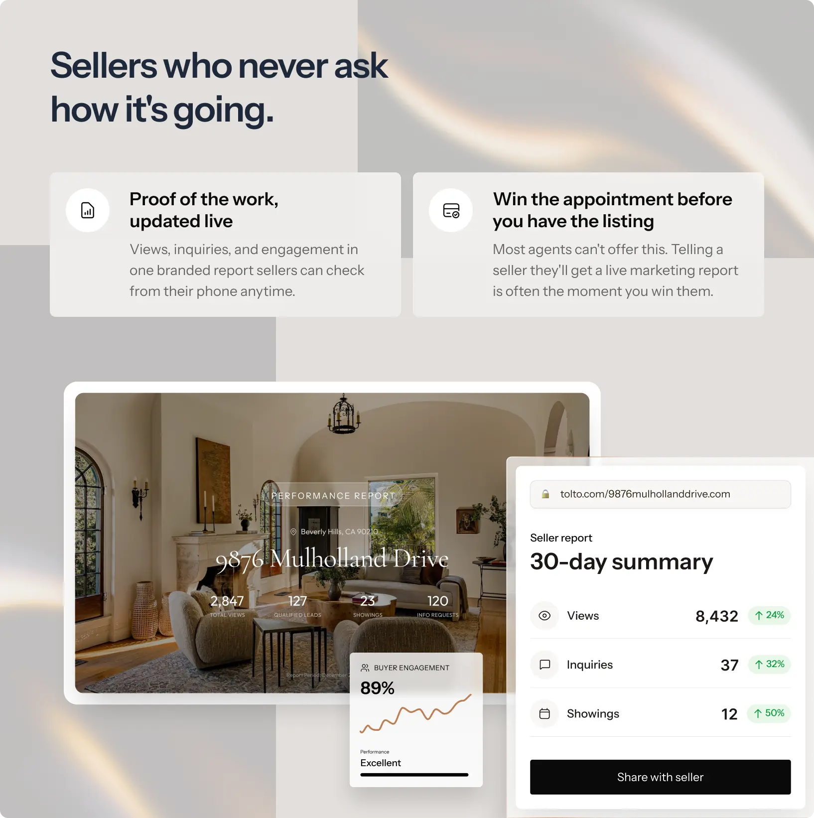 Live seller reports sellers can check from their phone