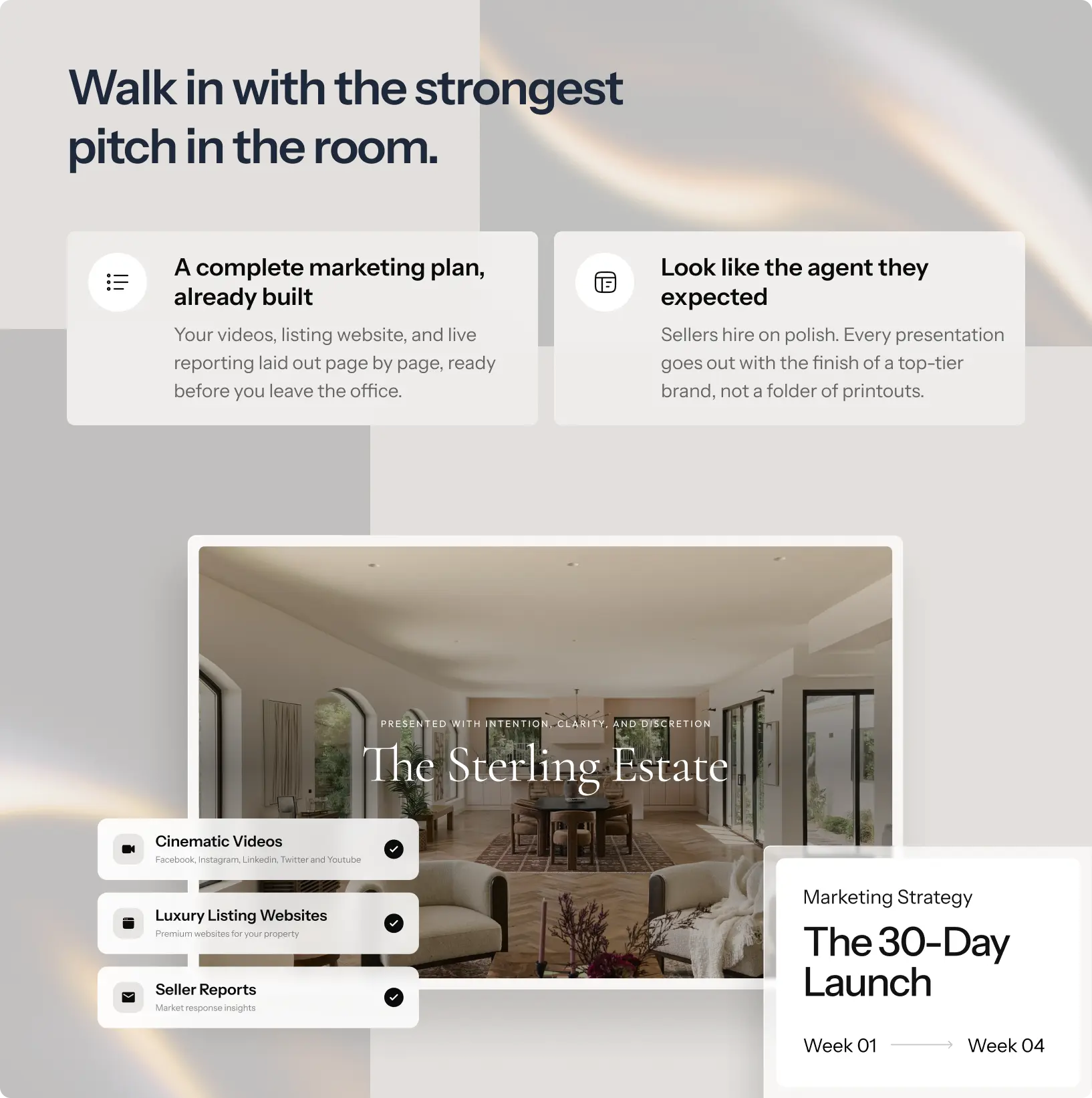 A complete listing presentation built before the appointment